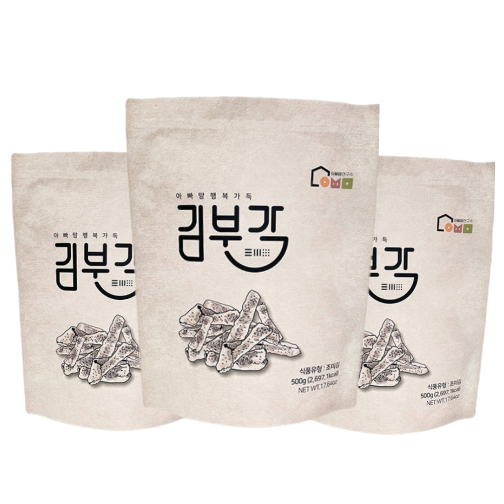 찹쌀 김 부각 180g 500g 대용량 가정용 튀각 스낵 선물 세트 : 만물상점 스마트점