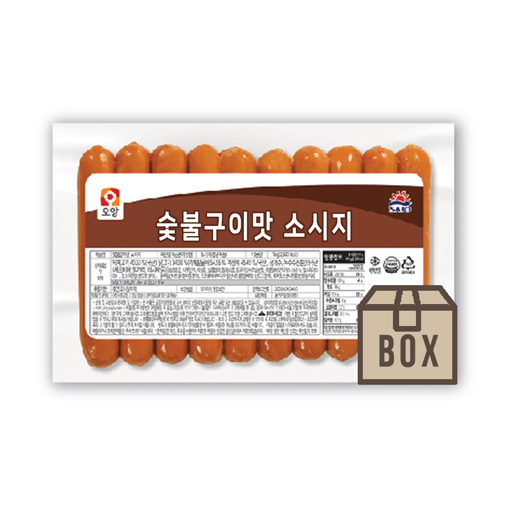 사조오양 숯불구이맛소시지 10kg(1kgx10팩) / 청양고추 옥수수콘 뉴후랑크 핫도그용 : 마켓프레쉬