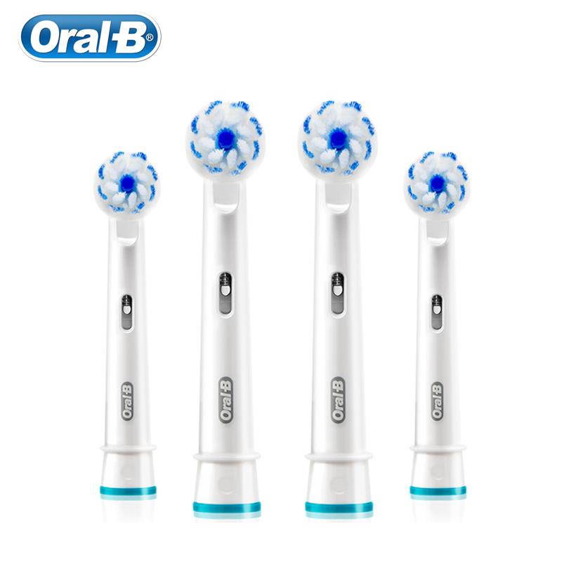 호환 Oral B-3D 딥 클린 전동 칫솔 칫솔모 2 개 포함 치아 미백 압력 센서 라이트 : 미소미팔