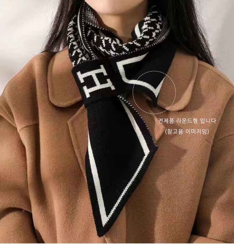 패딩머플러 미니 여성 여자 숄 쁘띠 니트 캐시미어 후드 : 행사날 Haengsanal