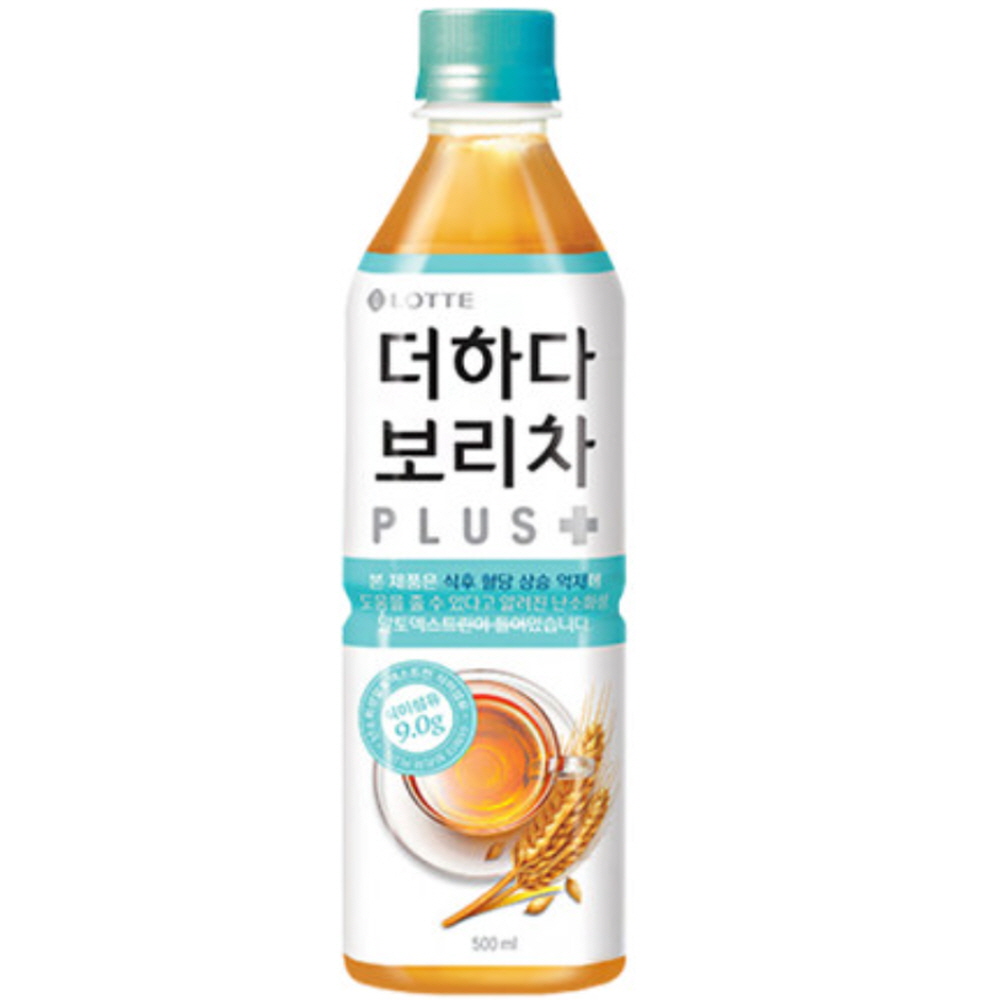 무료배송 롯데칠성음료 더하다 보리차 플러스 500ml 24개 식이섬유 음료 : 모던 마켓