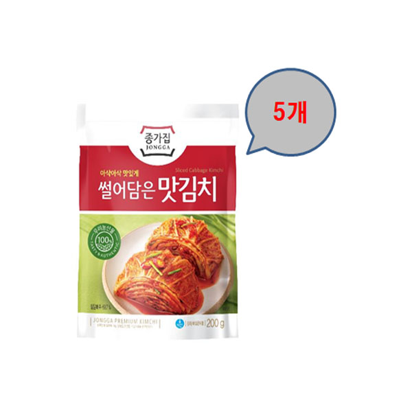 종가집 썰어담은 맛김치 200g x 5개 : top탑몰