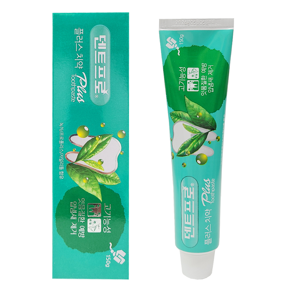 덴트프로 후레쉬 치약 150g 1개 녹차 프로폴리스 자일리톨 함유 : 자연건강메디컬