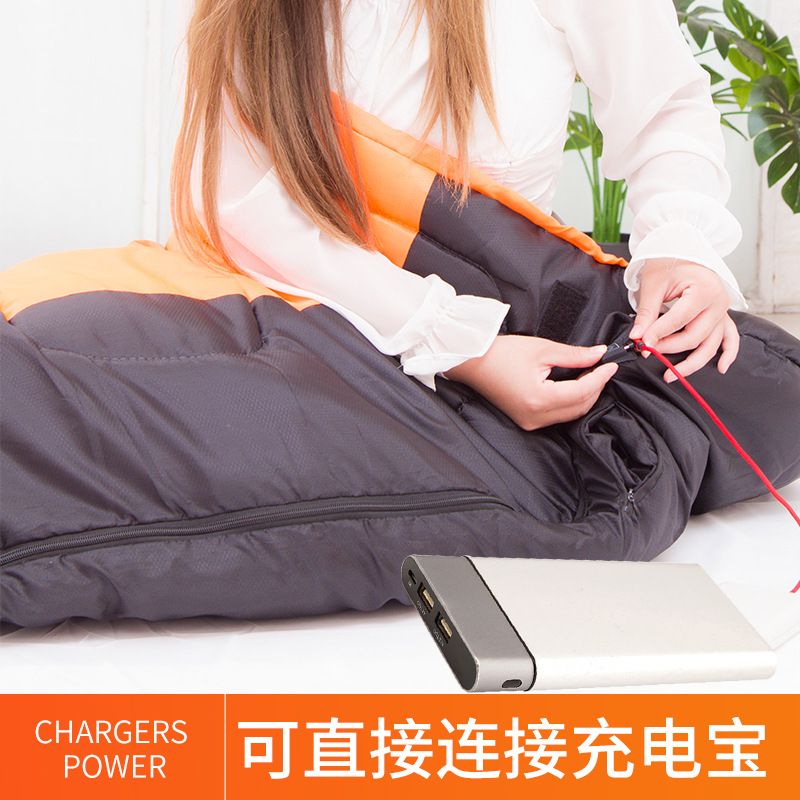 극동계 침낭 온열 침랑 입는 USB 발열 백패킹 장비 동계 캠핑 가열 : 편작