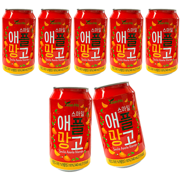 무료배송 스마일 애플망고 주스 340ml x 24캔(박스안심포장) 망고주스캔 : 체리마켓20