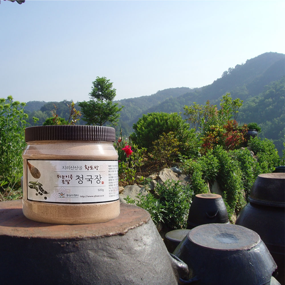 지리산산골 자연발효 국산 검은콩 쥐눈이콩 청국장가루 식사대용 냄새없는 전통방식 청국장분말 : 참살이장터
