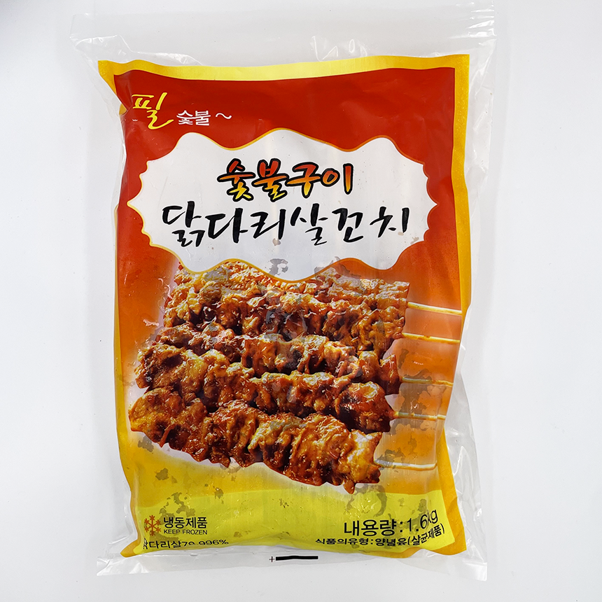 숯불구이 닭다리살꼬치 1.6kg [8개 단위 택배비 부과] 데리야끼닭꼬치 업소용 캠핑 : 먹고사는이야기