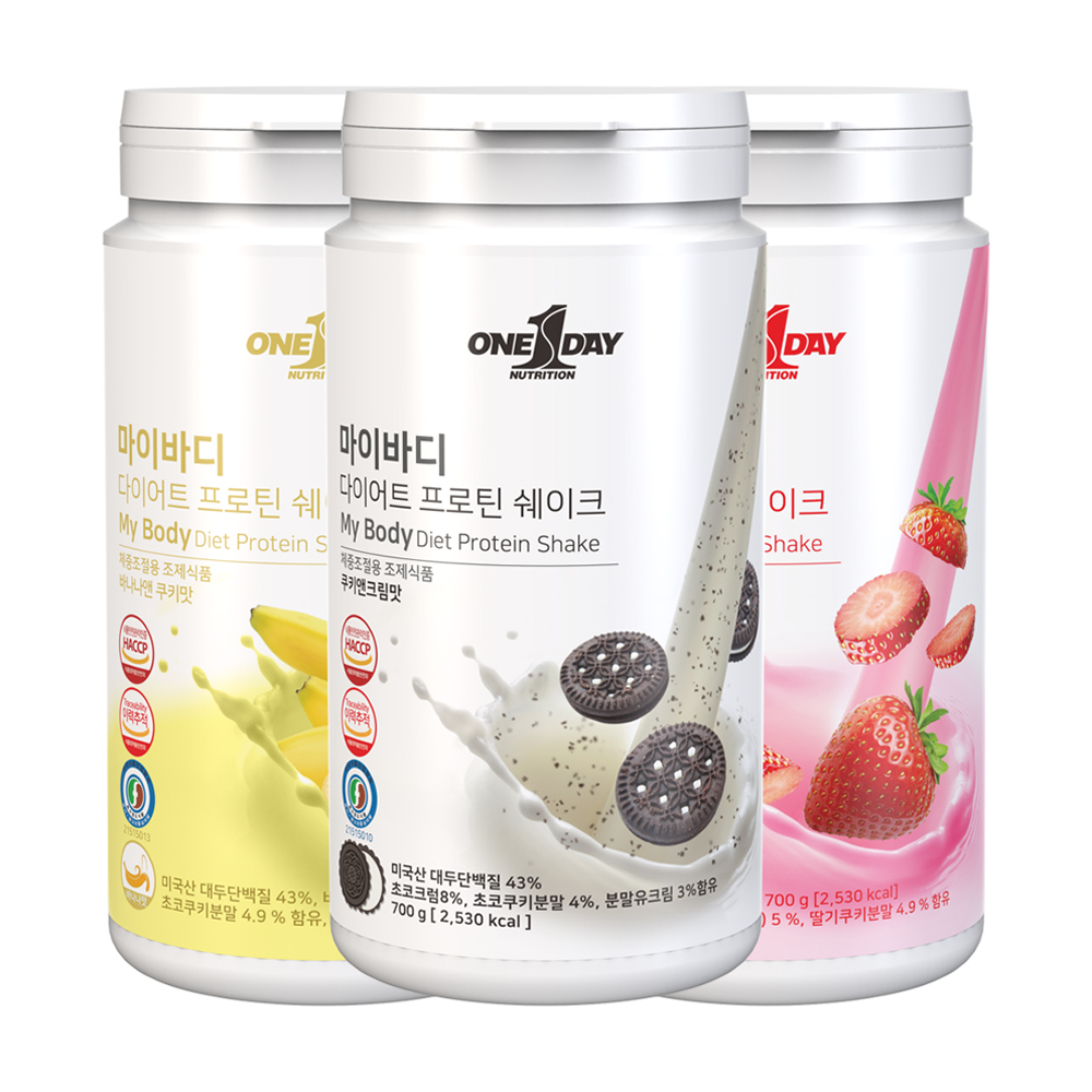 마이바디 다이어트쉐이크 단백질 보충제 식사대용 프로틴 18종 : 원데이뉴트리션