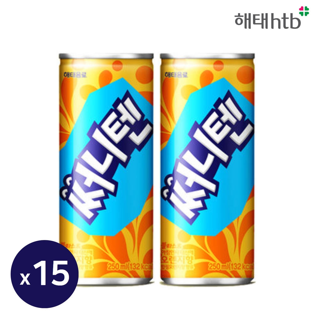 써니텐 오렌지 250ml 15캔 과잡 탄산 캔음료 음료수  : 막스몰