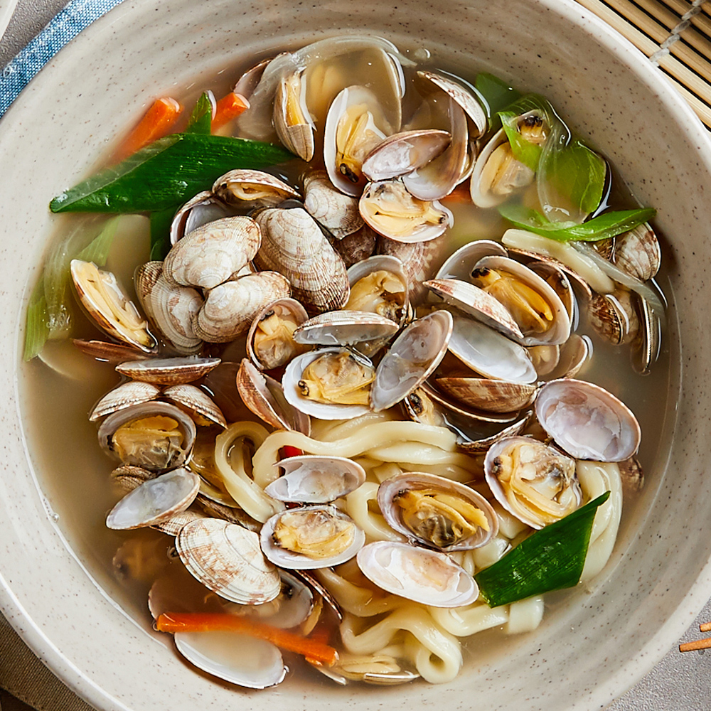 해돋이가온 바지락 멸치 칼국수 밀키트 3인 set : 해돋이가온칼국수