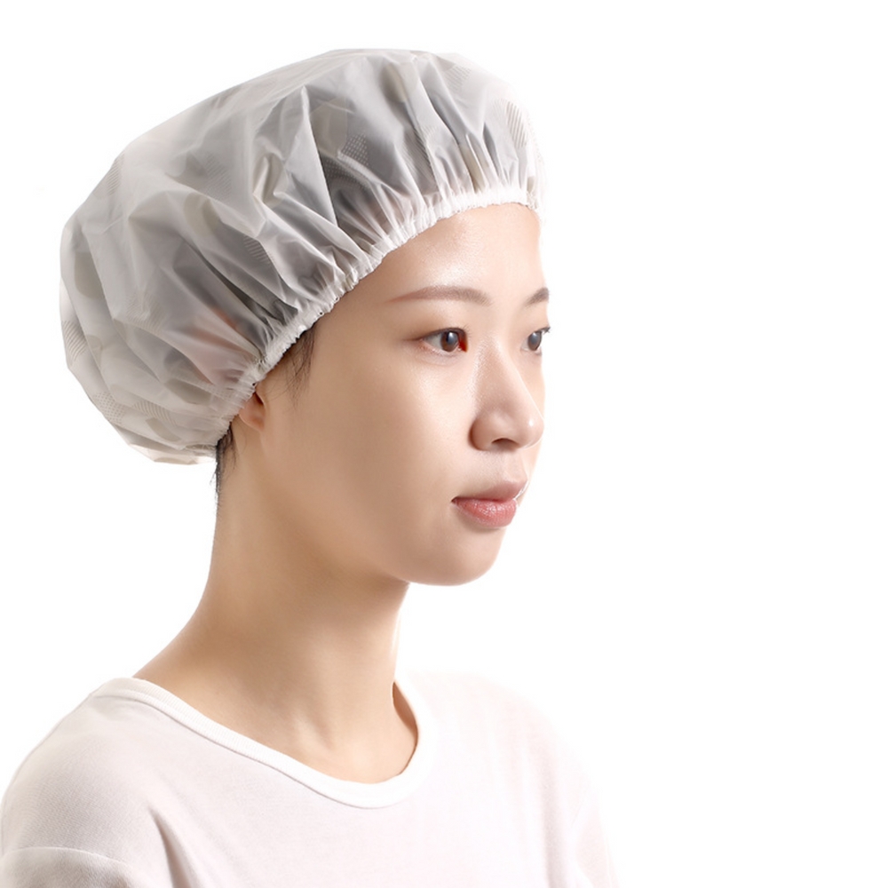 머리 헤어캡 염색 파마 미용실 모자 등 고급 위생 비닐 방수 헤어 샤워캡 : 다빛코리아