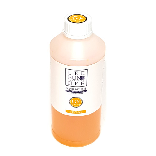 안개꽃전용 꽃보존용액  칼라용액 - 노랑,1000ml 프리저브드 용액 드라이플라워 보존화 DIY 워터액 안개꽃용액 : 분당장
