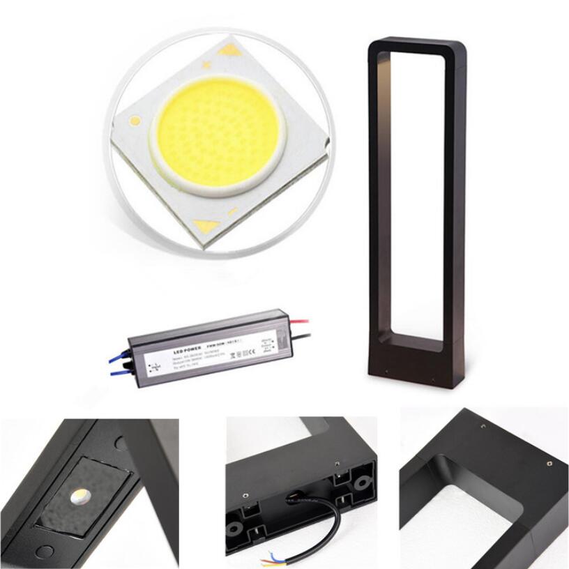 LED가로등 태양광가로등 야외가로등 1PCS 15W COB 방수 LED 정원 잔디 램프 현대 알루미늄 기둥 빛 야외 안뜰 Vlla 풍경 Bollards... 