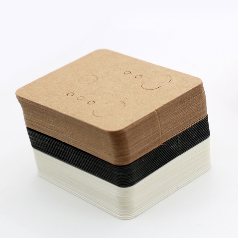 50 pcs 3.8x4.8 cm 주얼리 악세사리 반지 목걸이 아크릴 원목 보관함 진열대 디스플레이  홀더 크래프트 종이 : 바이맥스 Baimax