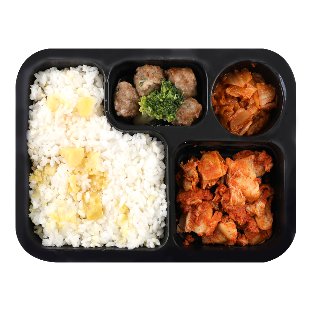 메가 사이즈 춘천닭갈비 고구마밥 냉동 도시락 400g : 오박사닷컴