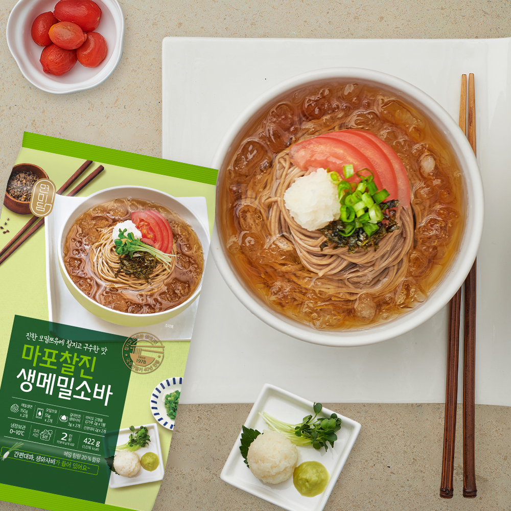 마포 찰진 생 메밀소바 422g ( 2인분) 모밀소바 : 마포식품
