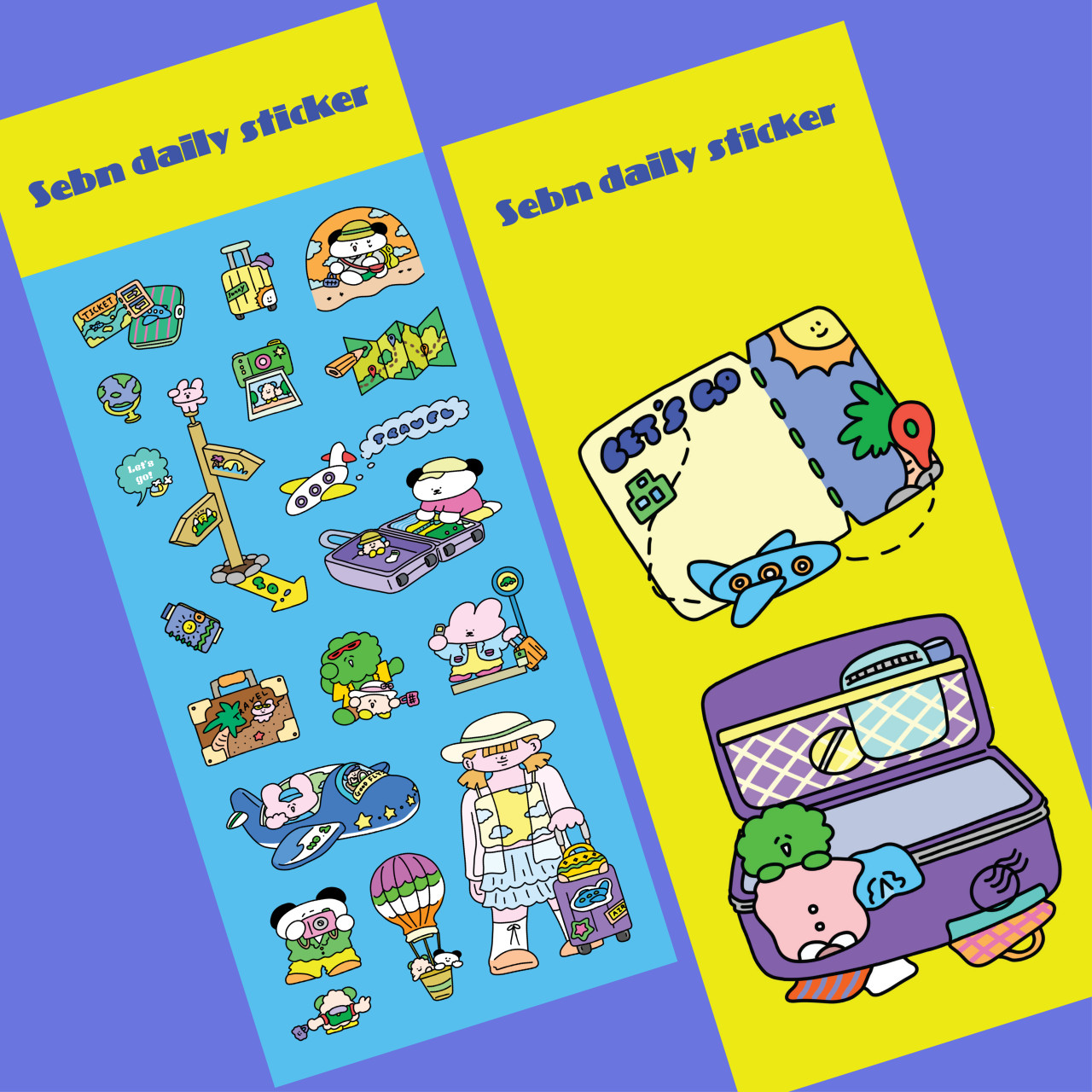 [쭈방구] sebn daily sticker (레츠고트래블) : 위드유 상점