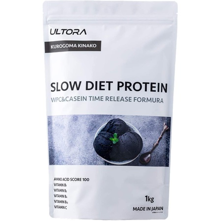 일본직발송 울트라 슬로우  단백질 1KG 국산 검은 참깨 키나코 B08T1M41QN : 투와이마켓오사카