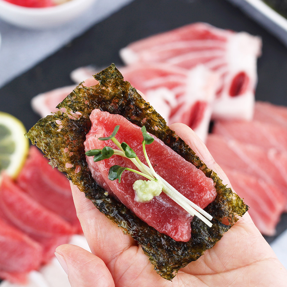 참치회 참다랑어 냉동 블럭 참치 회 배꼽살 골라담기 250g : 숨비해물