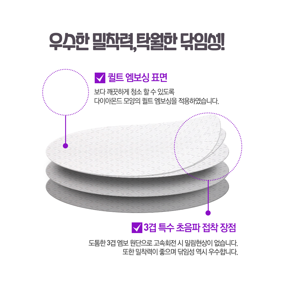 (4+1팩 총110매)딱좋아 일회용 원형 물걸레 청소포 휴스톰 한경희 신일 애니스 스윙 : 다온기술