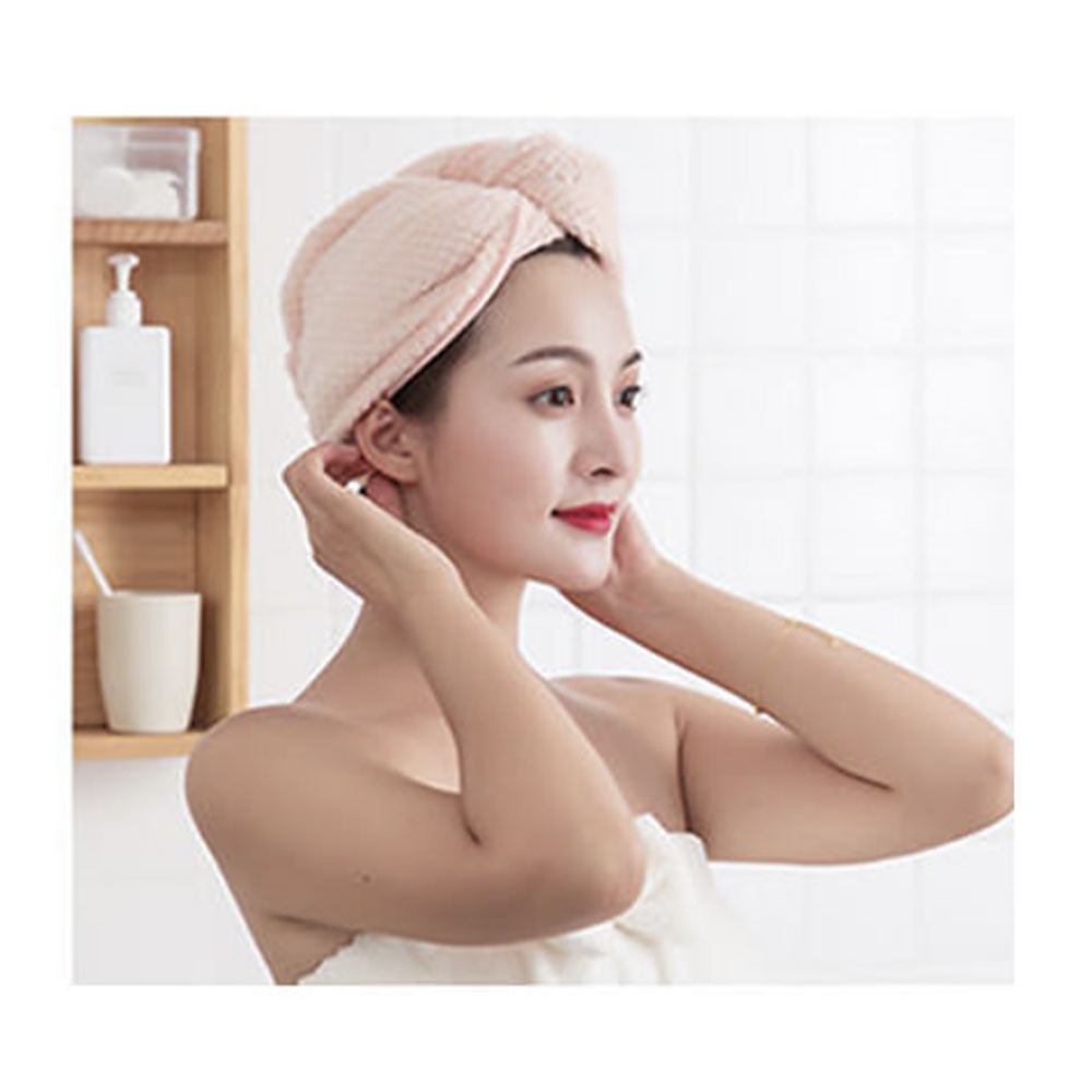 머리수건 헤어캡 타올 도톰한 극세사 타월 부드러운 수건 : 이리스플라워