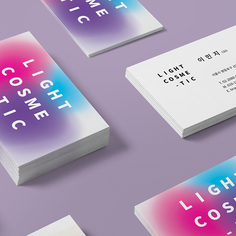 뷰티샵 미용실 명함 디자이너 프리랜서 명함 인쇄 제작 LIGHT : 베리 페이퍼