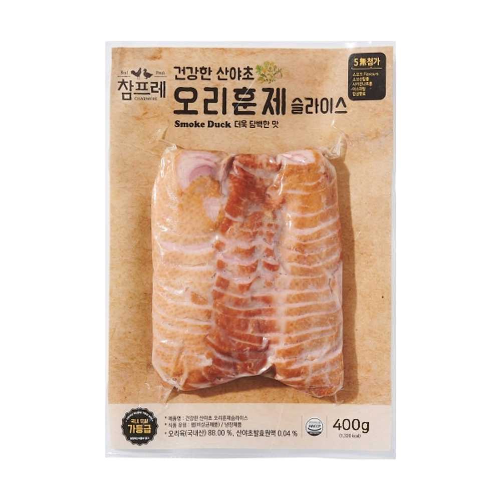 참프레 오리훈제 슬라이스 400g 외 (4종) 싸먹는 오리 고기 훈제 : 푸드 아울렛