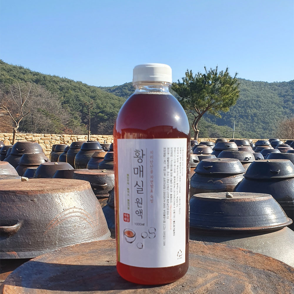지리산산골 3년숙성 토종 황 매실원액1000ml 임산부 매실액 매실액기스 매실청 : 참살이장터