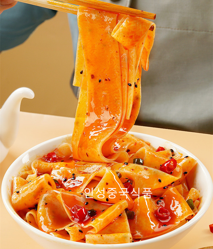 인성중국식품 홍유면피 비빔면 량피면 쏸라맛115g : 인성중국식품