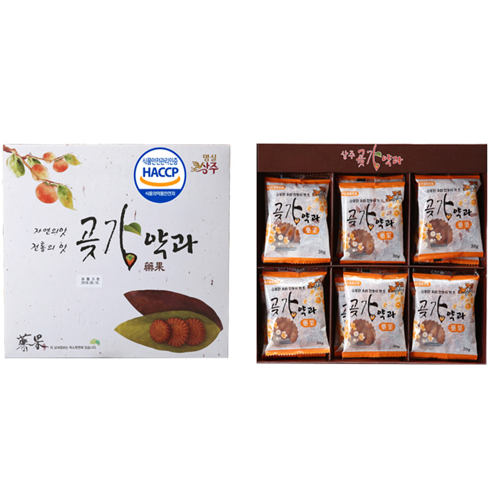 꿀약과 수제 상주 곶감약과 우리 찹쌀 30gx24 개별포장 전통 건강 간식 : ARU ARU