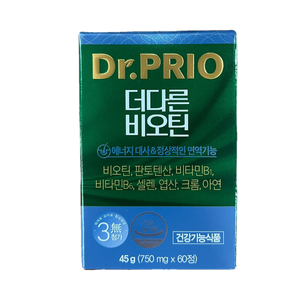 닥터프리오 더다른 비오틴 750mg x 60정 : 소심한형제