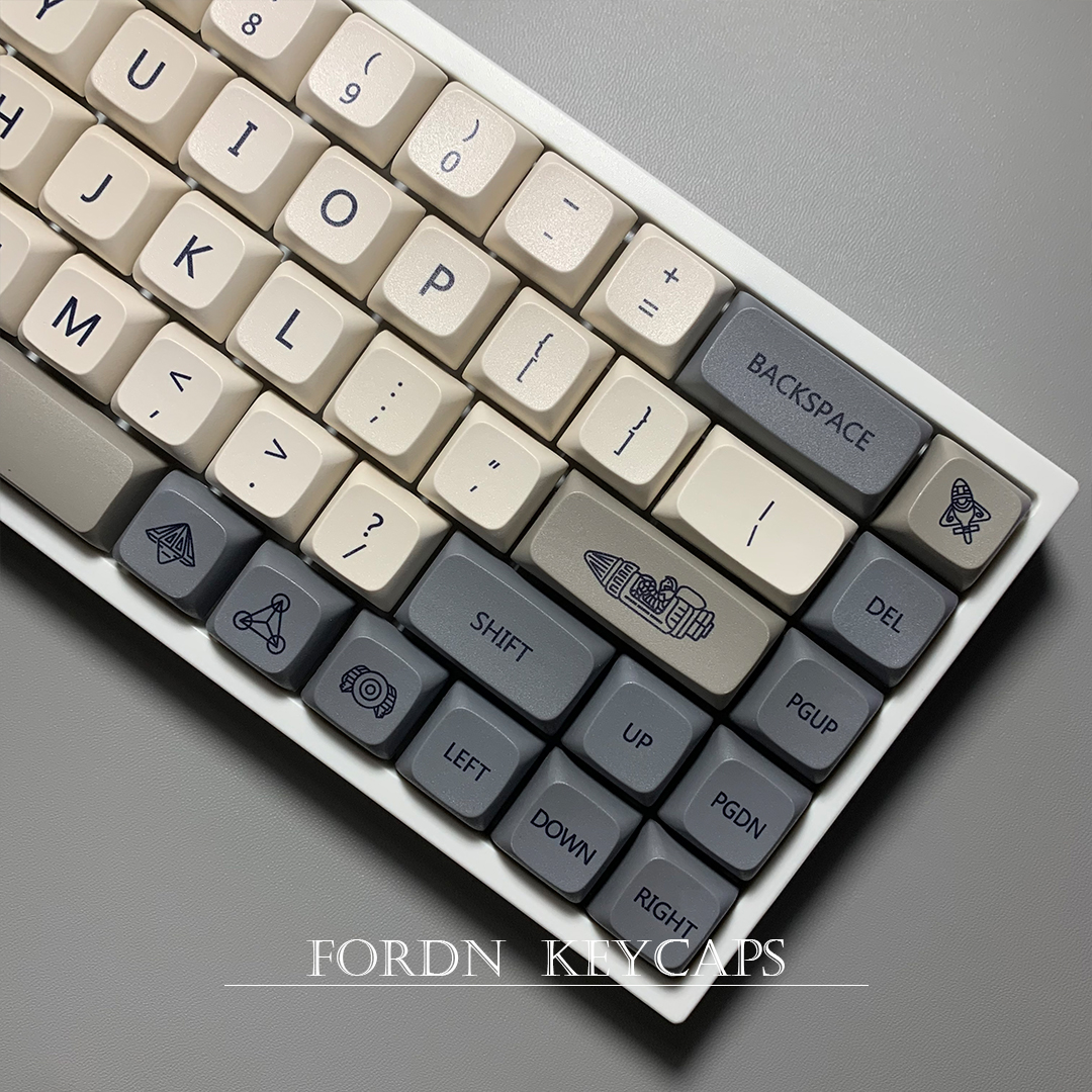 로켓 실버 그레이 XDA PBT 키캡 한성 레오폴드 키보드 : 코린이마켓