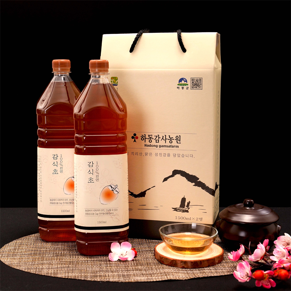 천연발효감식초1000ml 2병 -3년자연발효식초 : 하동감사농원