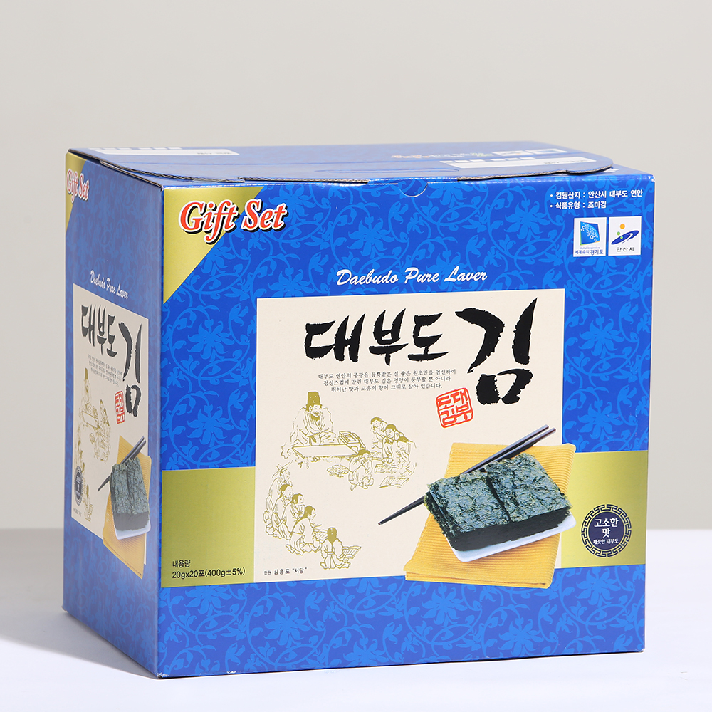 대부도맛김 김선물세트 20g x 20봉 전장김 조미김 재래김 : 대부맛김