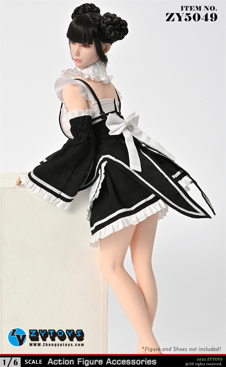 ZYTOYS ZY5049 리제로 렘 람 1/6 메이드복 코스튬 여성피규어 의상 루즈 : 방가랜드