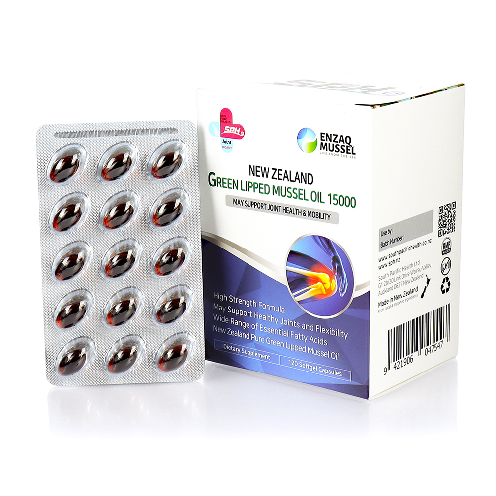 SPH 에스피에이치 뉴질랜드 초록입홍합 오일 15000 Green Mussel Oil 120소프트젤 : 올인글로벌