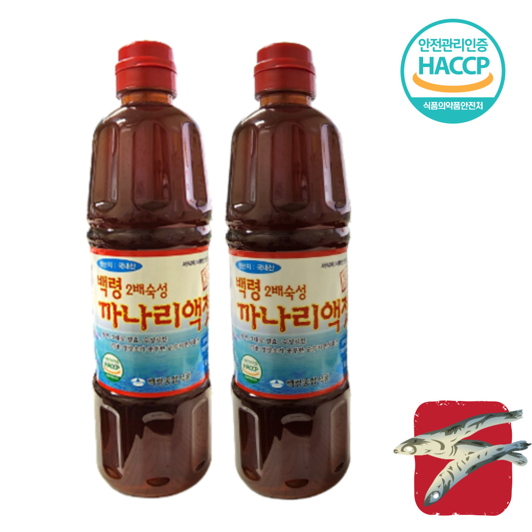백령 2배숙성 까나리액젓1KG HACCP인증 국내산 안전배송 감칠맛 일미식품 : 테라 마켓