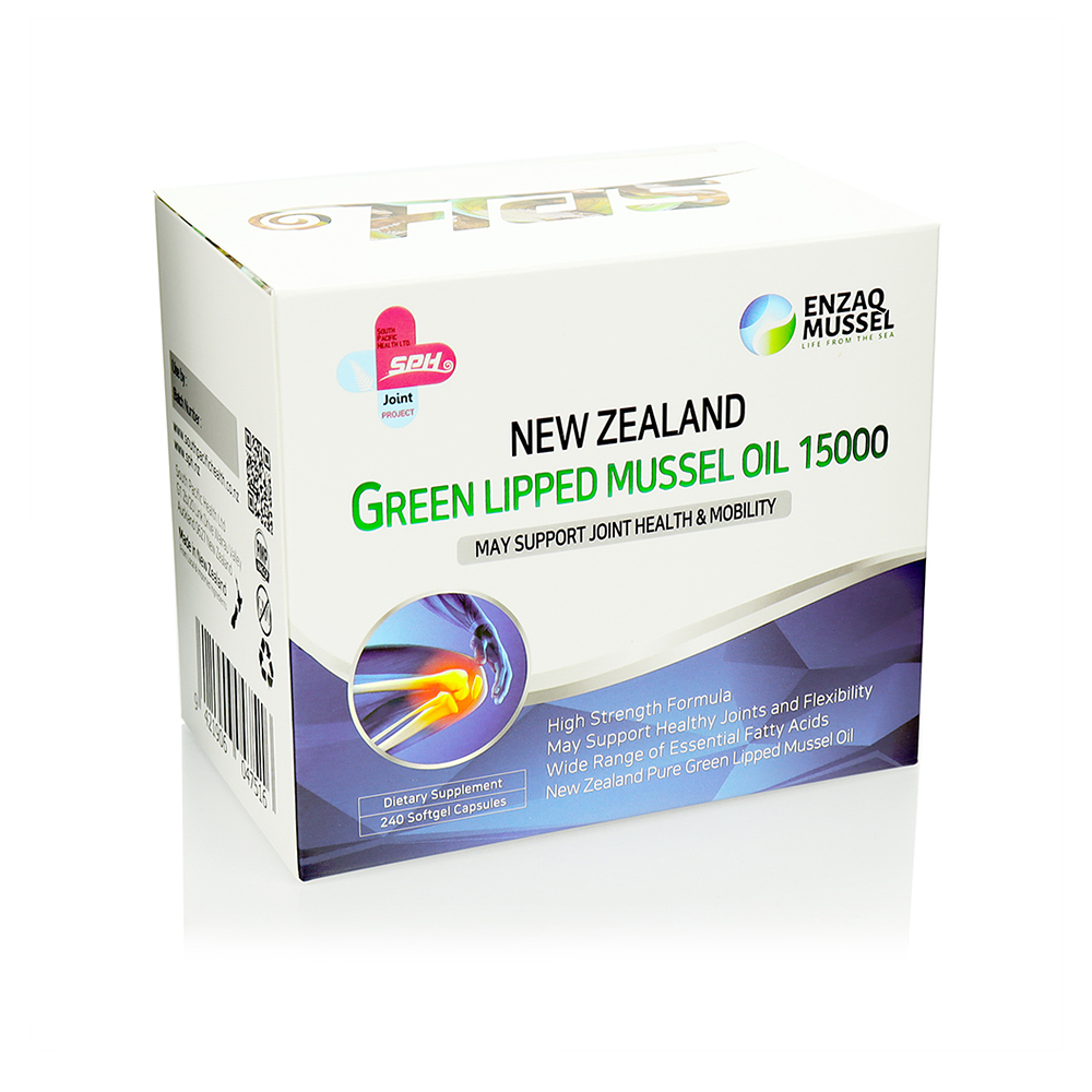 SPH 에스피에이치 뉴질랜드 초록입홍합 오일 15000 Green Mussel Oil 240소프트젤 : 올인글로벌