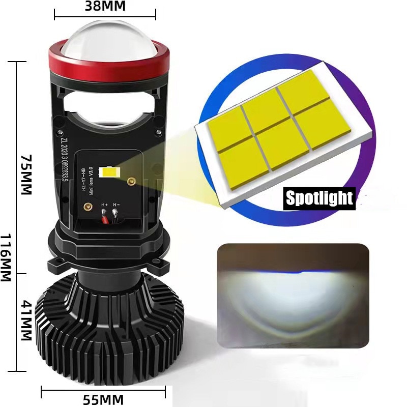 HID HID램프 D1S 슈퍼 브라이트 120W Y7D H4 LED 헤드 라이트 자동차 미니 프로젝터 렌즈 6000k 30000LM 하이 로우 빔 터보 팬 자동 조명... 