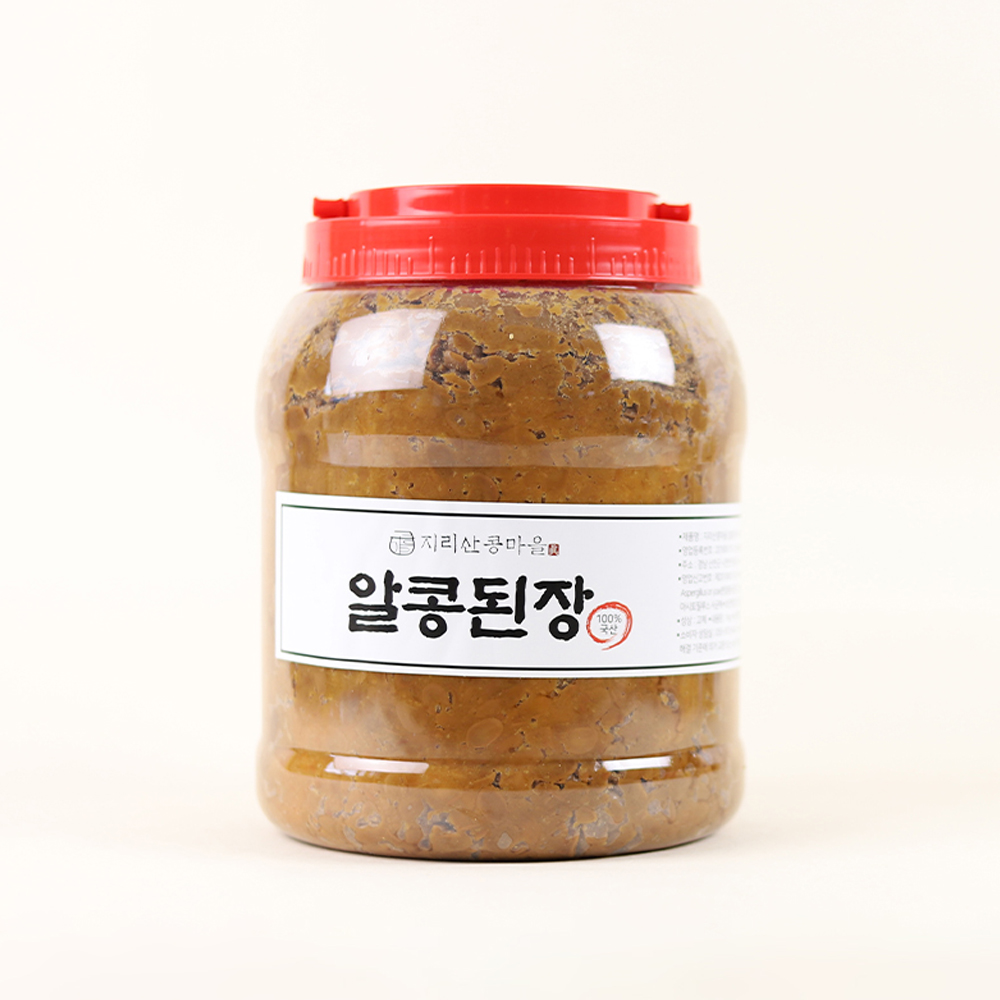 지리산콩마을 시골 재래식 저염 집된장 조선 전통된장 알콩된장 3kg : 지리산콩마을