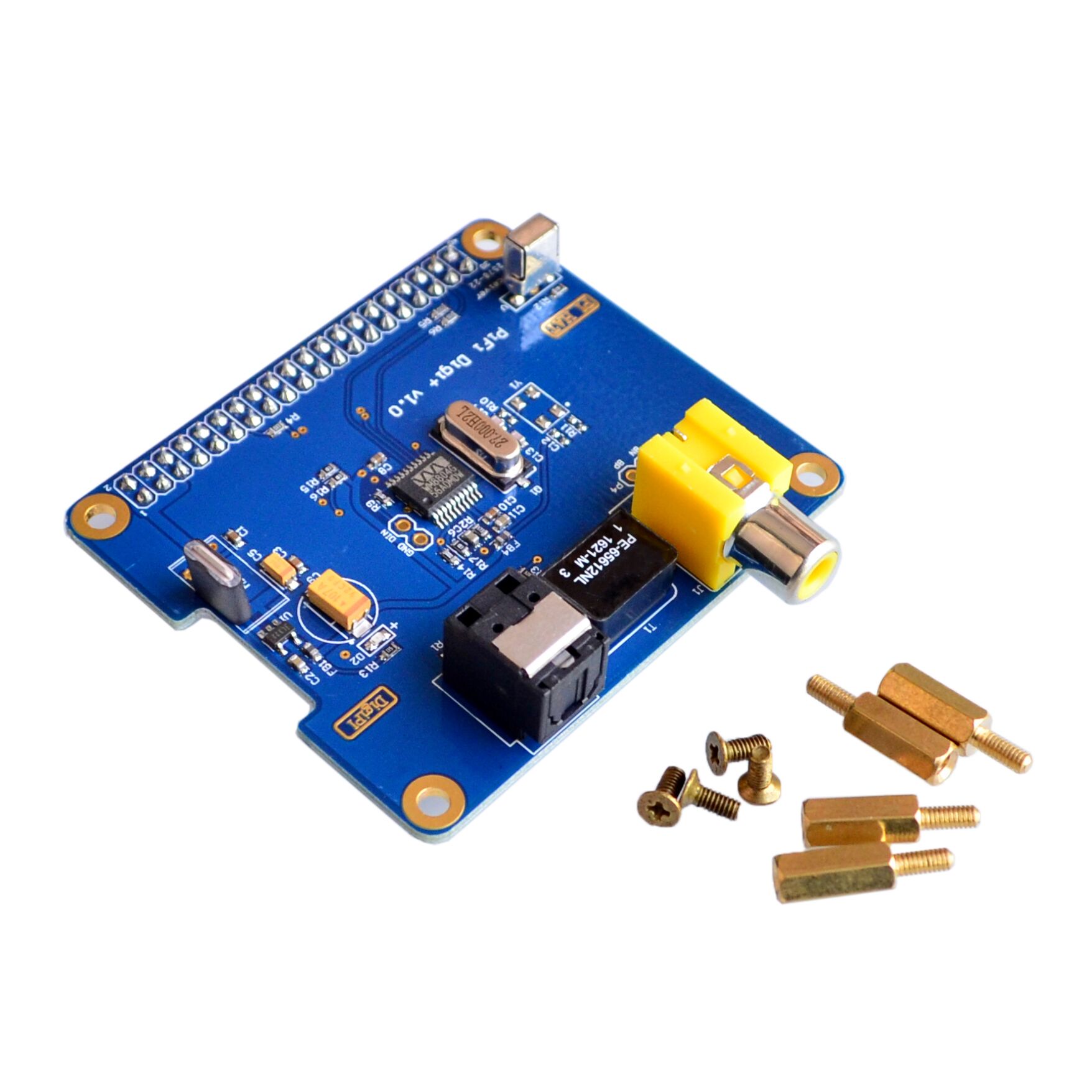 Raspberry Pi HIFI DiGi Digital Sound Card I2S SPDIF expansion board Digital Chip for [C00017249] : 제이디넷2