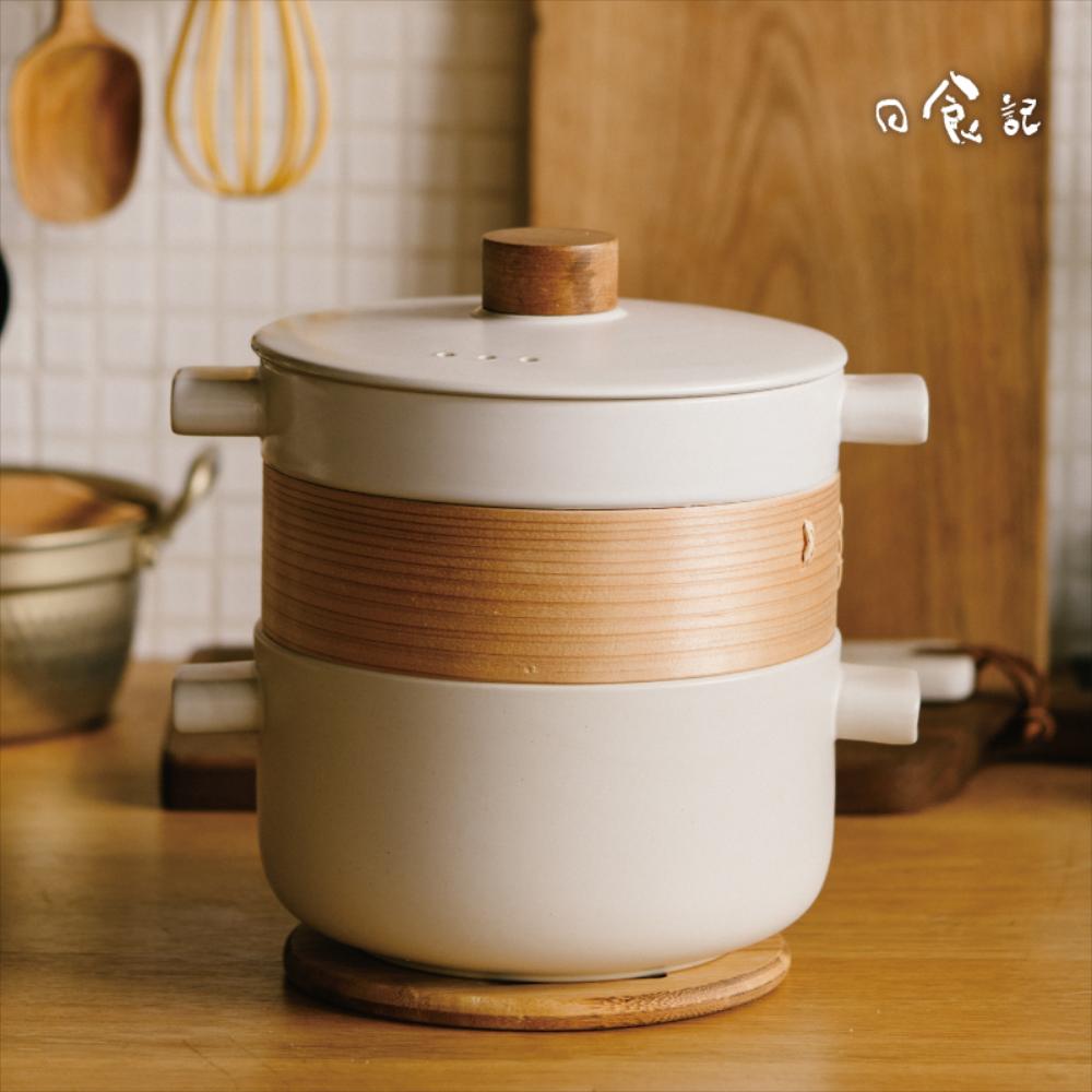 도자기 찜기 만두 찜통 떡 찜솥 이중 캐서롤 냄비 가정용 세라믹 스튜 일본식 수프 가스 : 굳즈토어
