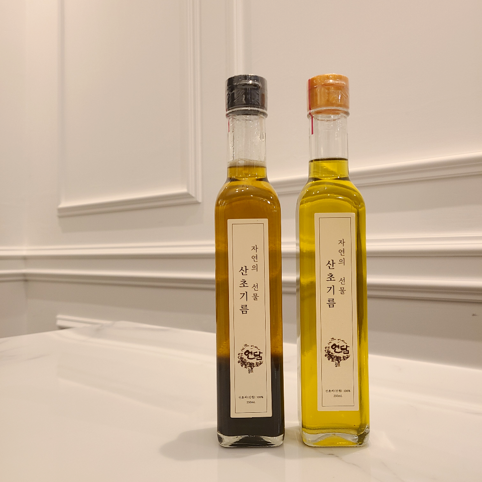 지리산산청 산초기름 250mL/ 국산 산초씨 100%, 자연산 산초, 재배산 산초 : 연담건강원
