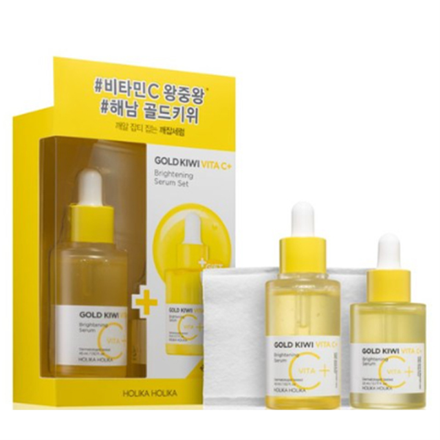 홀리카홀리카 골드키위 비타 C+ 브라이트닝 세럼 기획세트 (45ml+23ml) : 뷰티다온몰