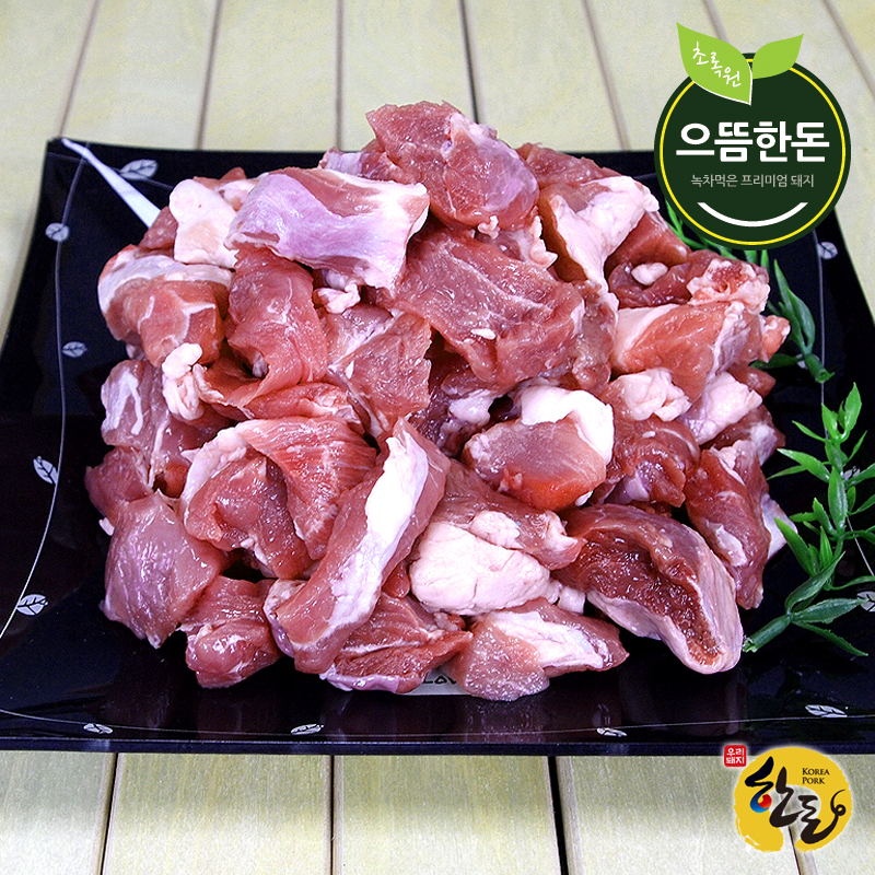 으뜸한돈 냉장 찌개용 돼지고기 500g 카레용 국내산 한돈 : 으뜸한돈