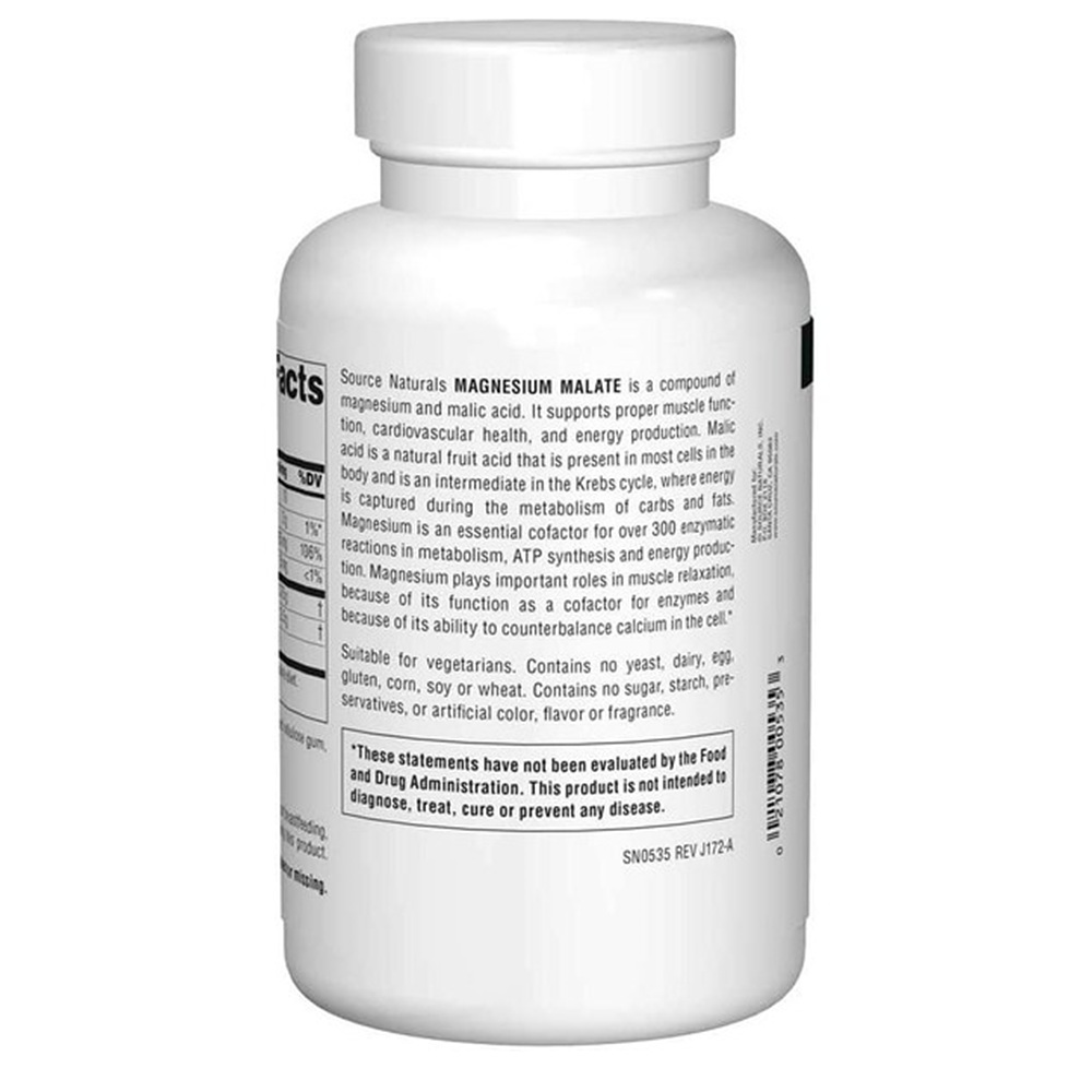 소스내츄럴스 마그네슘 말레이트 1250mg 360정 1통 : 리빙체리