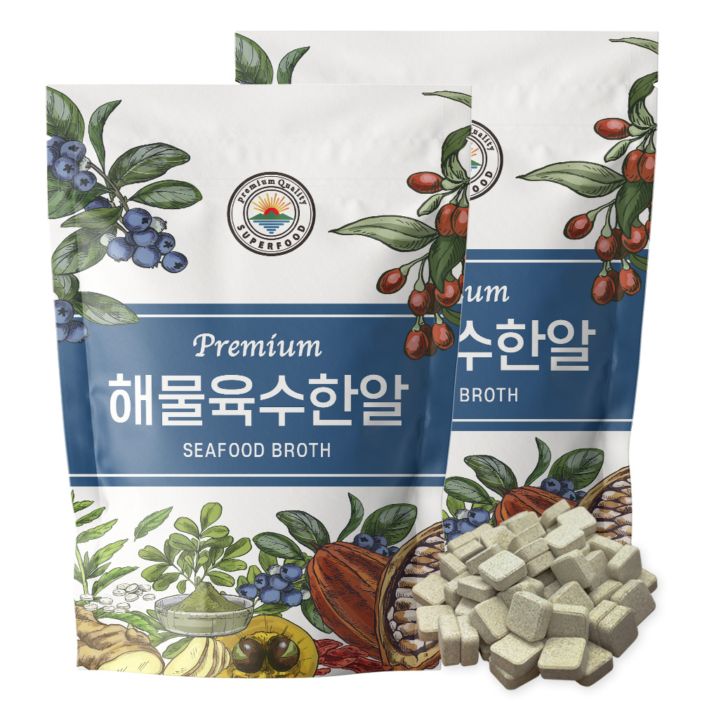 해나 해물 육수 한알 고체육수 400g 110알 : 해나식품