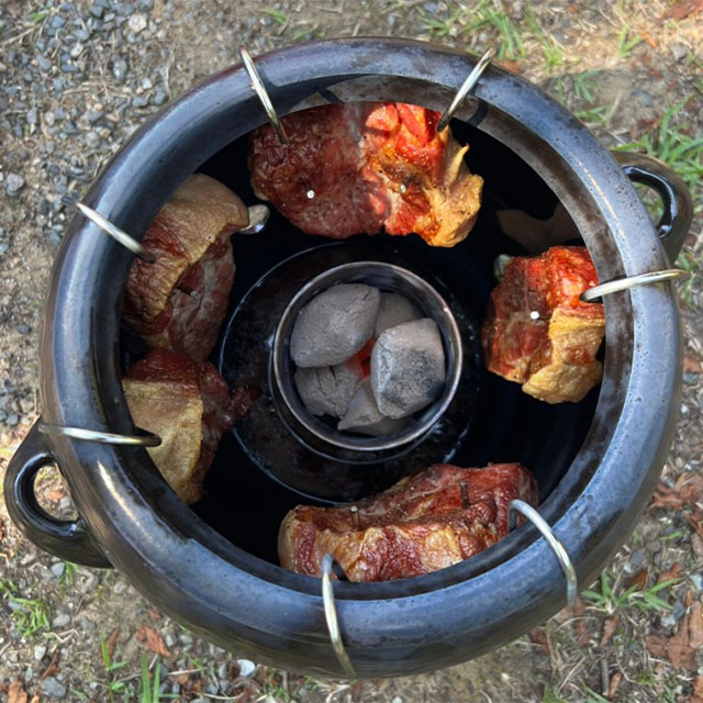 숨쉬는 항아리 바베큐 삼겹살 야외 MT 캠핑 펜션 식당 음식점 60L 대형 그릴 8차 재입고 : 명희네집