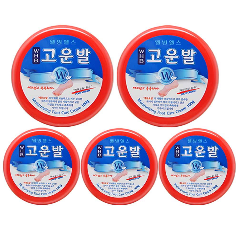 웰빙헬스 고운발크림 (100g)X5개 고운발 풋크림 풋케어 고운발 크림 : 선한의료기