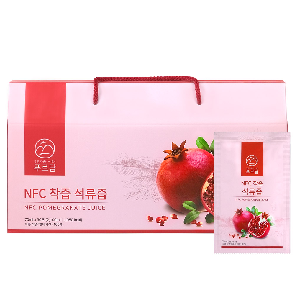 NFC 착즙 석류즙 원액 100% 70ml 30포 : 푸르담